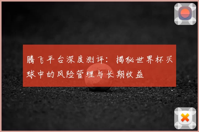 腾飞平台深度测评:揭秘世界杯买球中的风险管理与长期收益